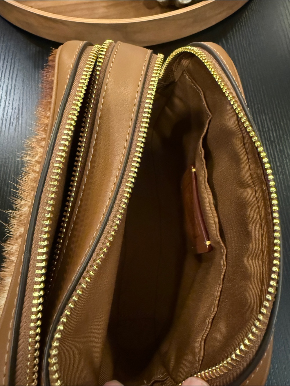 NWT Coach Mini Carey Haircalf Print Cowhide Crossbody Bag CEK71 - Picture 5 of 6